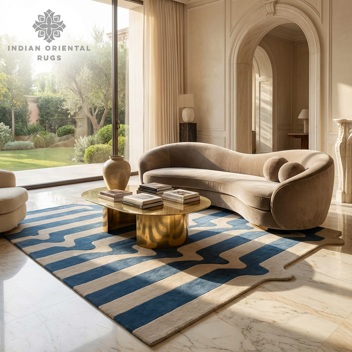 Hand-Tufted Wool Area Rug – Classic Oriental Design with Free Worldwide Shipping