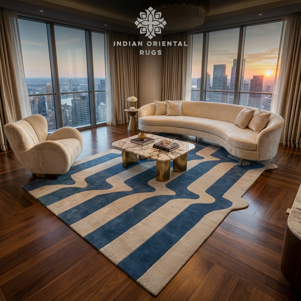 Hand-Tufted Wool Area Rug – Classic Oriental Design with Free Worldwide Shipping