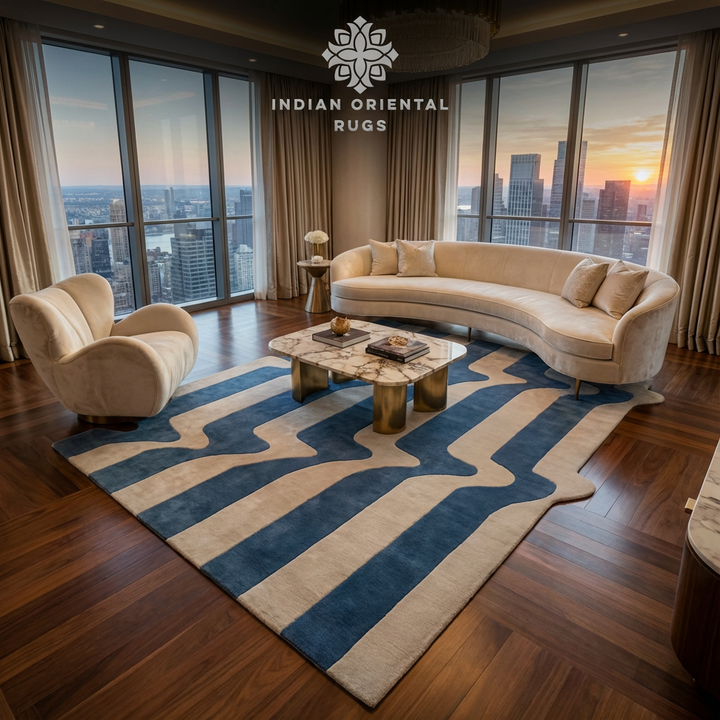 Hand-Tufted Wool Area Rug – Classic Oriental Design with Free Worldwide Shipping