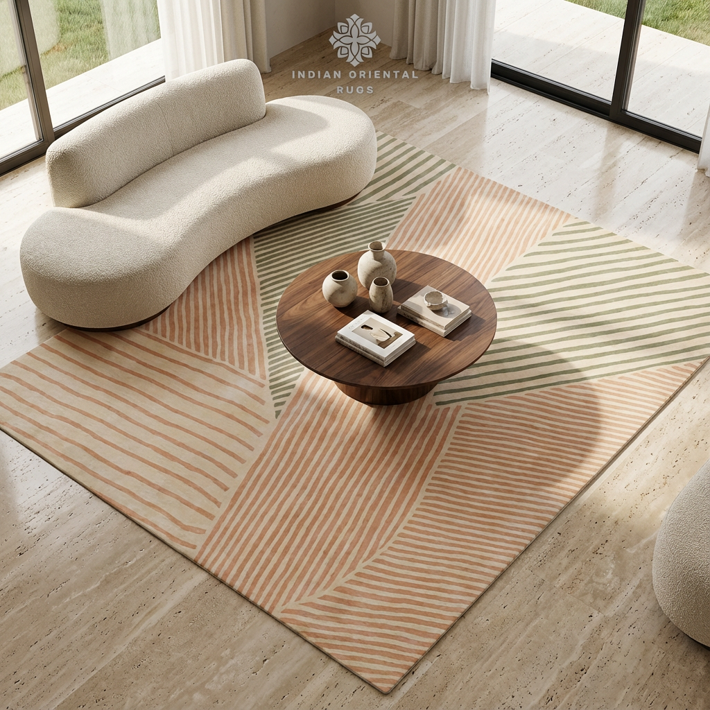 Hand-Tufted Wool Area Rug – Classic Oriental Design with Free Worldwide Shipping