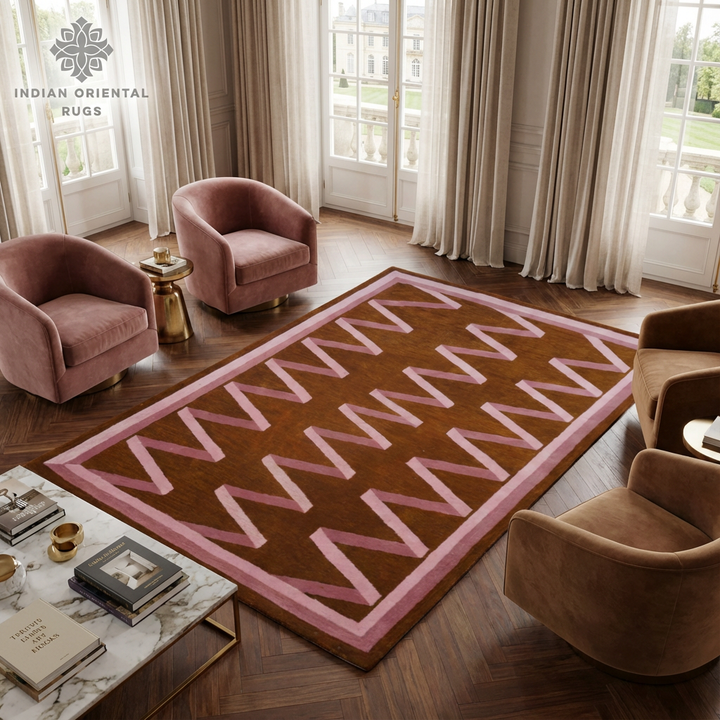 Hand-Tufted Oriental Wool Area Rug – Classic Traditional Design with Free Worldwide Shipping