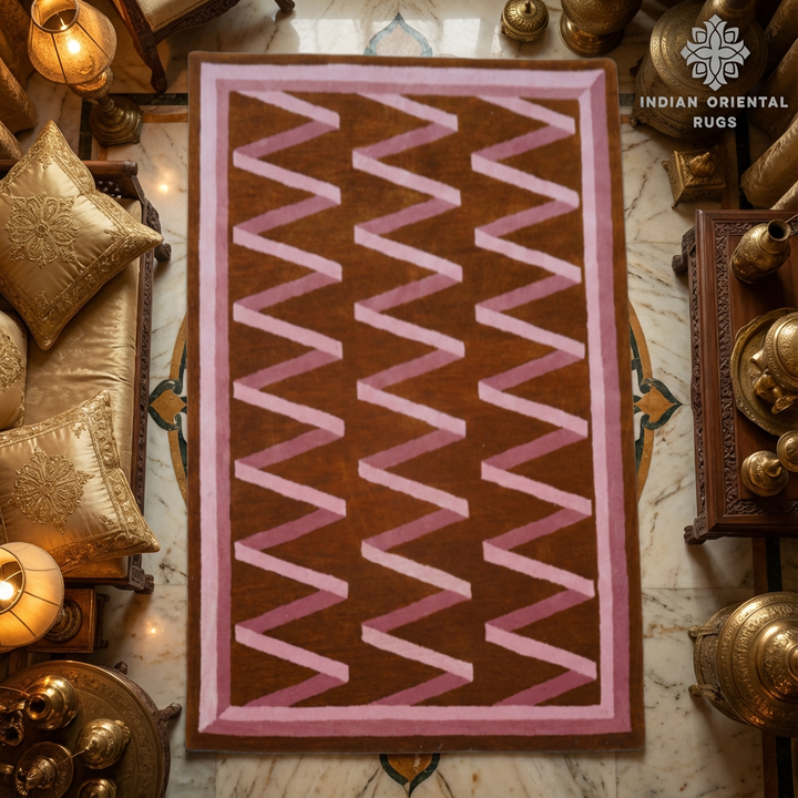 Hand-Tufted Oriental Wool Area Rug – Classic Traditional Design with Free Worldwide Shipping