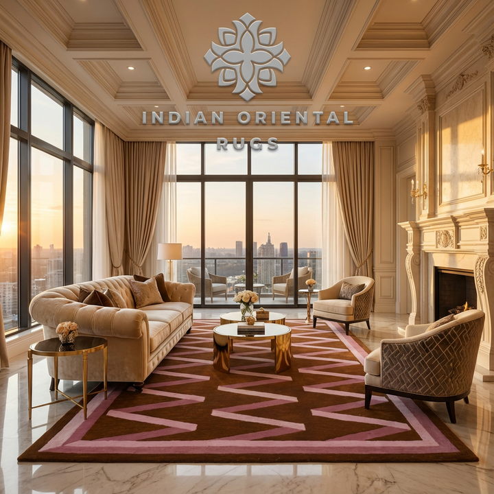 Hand-Tufted Oriental Wool Area Rug – Classic Traditional Design with Free Worldwide Shipping