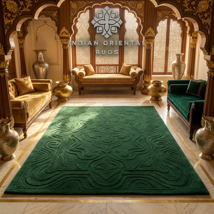 Hand-Tufted Wool Area Rug – Classic Oriental Style with Free Worldwide Shipping