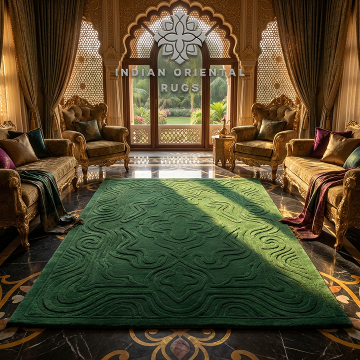 Hand-Tufted Wool Area Rug – Classic Oriental Style with Free Worldwide Shipping