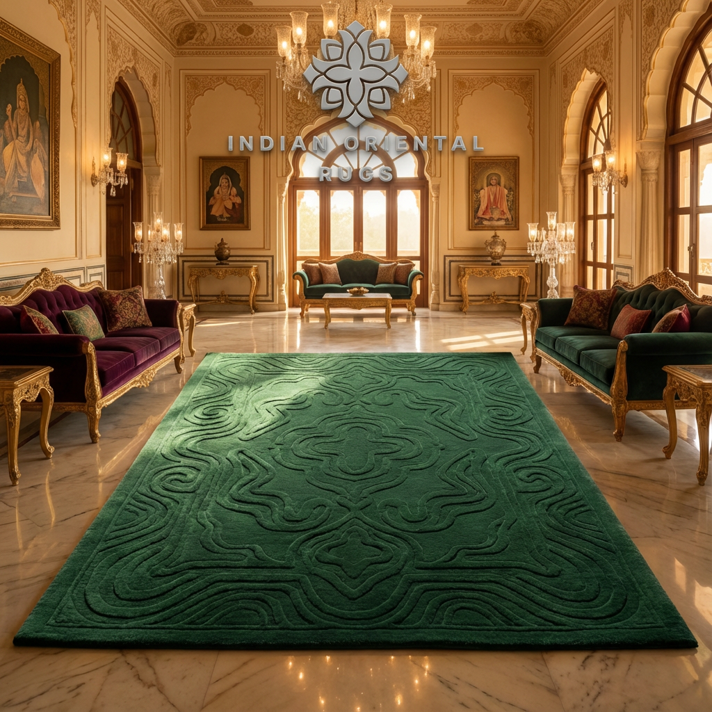 Hand-Tufted Wool Area Rug – Classic Oriental Style with Free Worldwide Shipping