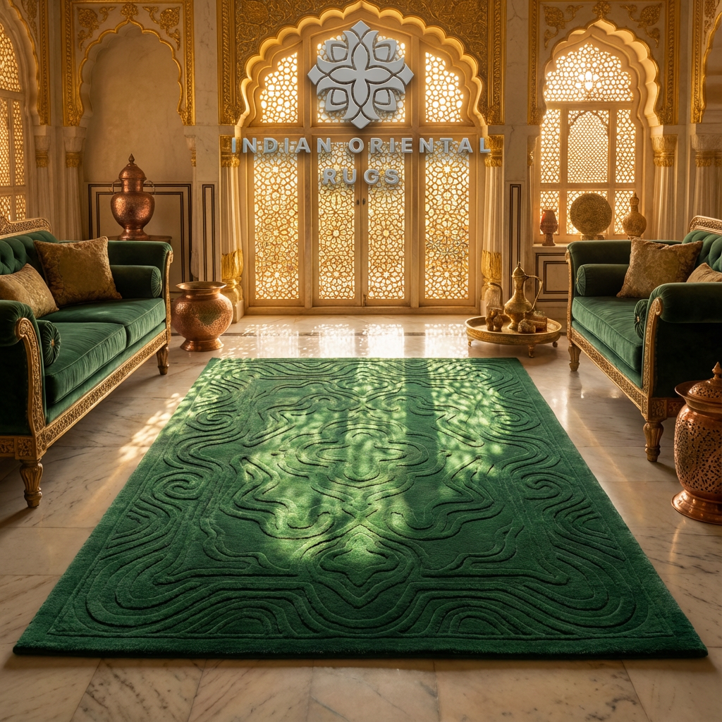 Hand-Tufted Wool Area Rug – Classic Oriental Style with Free Worldwide Shipping