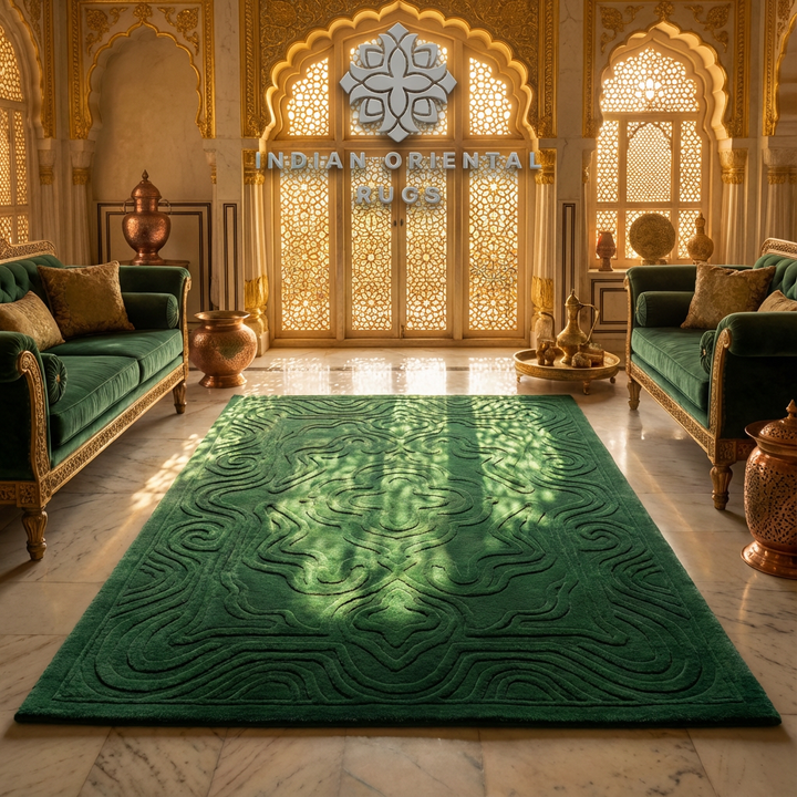 Hand-Tufted Wool Area Rug – Classic Oriental Style with Free Worldwide Shipping