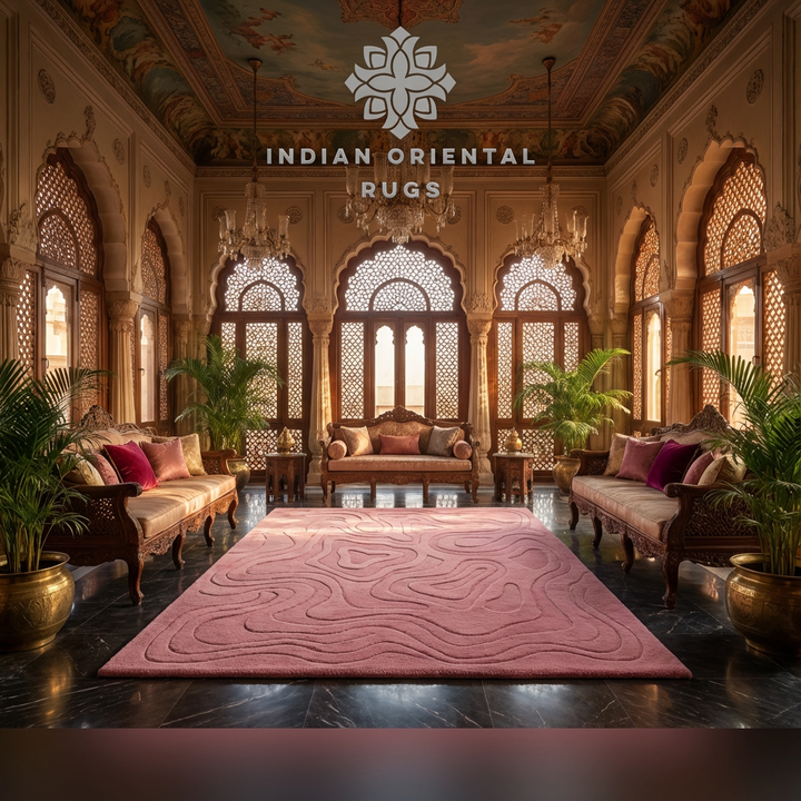 Hand-Tufted Wool Area Rug – Classic Oriental Design with Free Worldwide Shipping