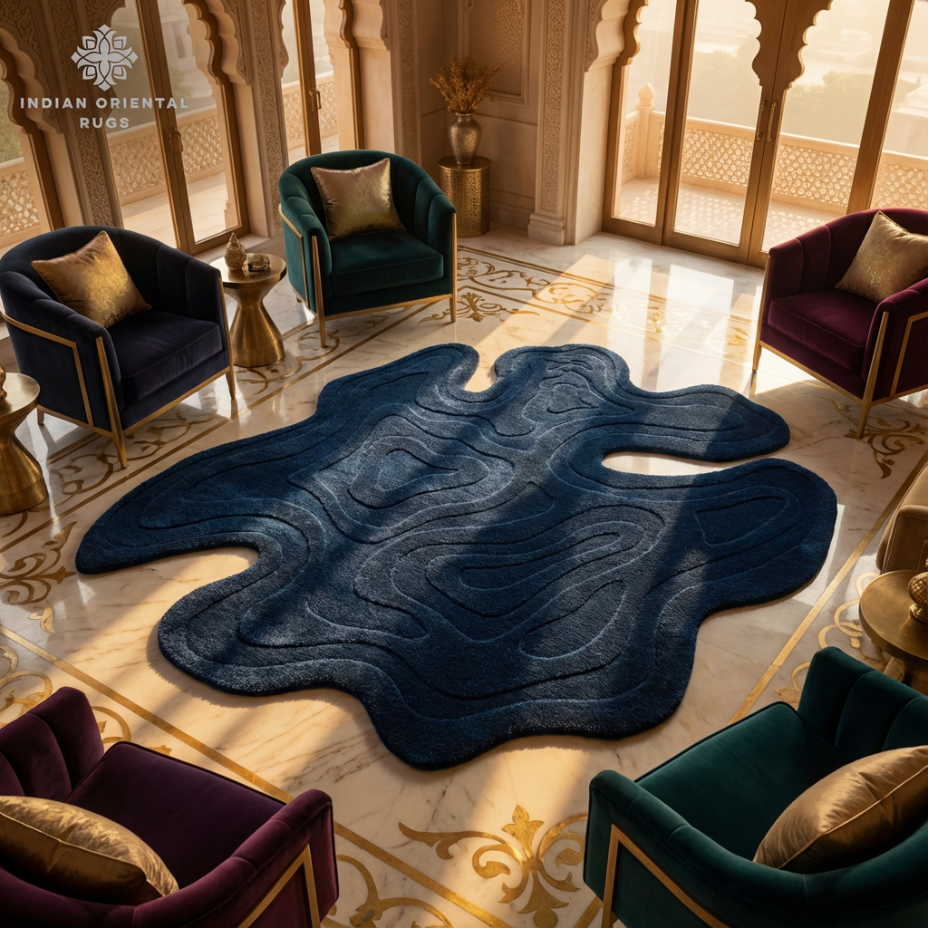 Hand-Tufted Wool Area Rug – Classic Traditional Design with Free Worldwide Shipping