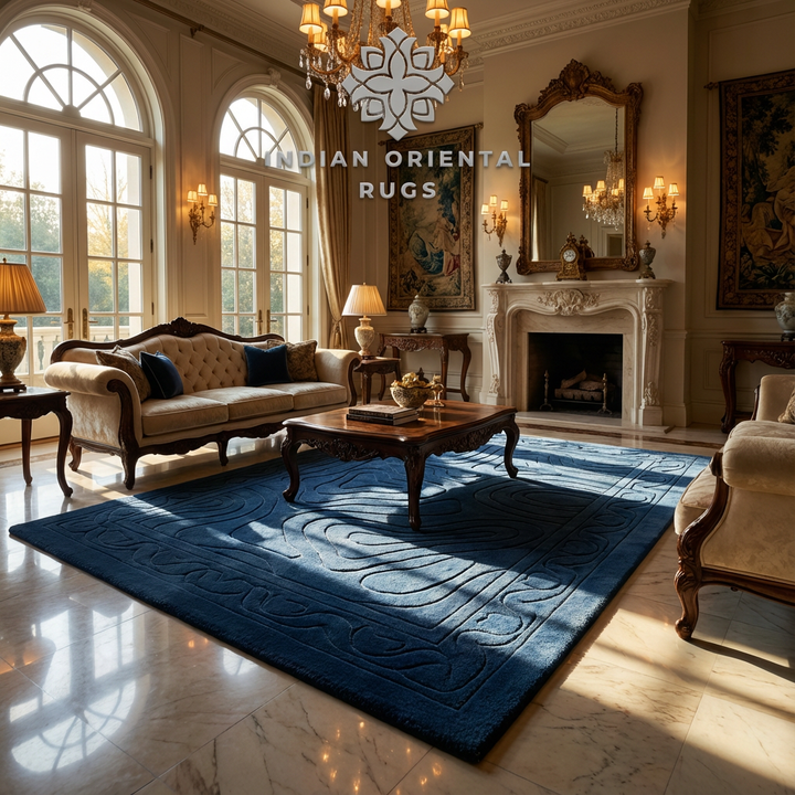 Hand-Tufted Wool Area Rug – Classic Oriental Style with Free Worldwide Shipping