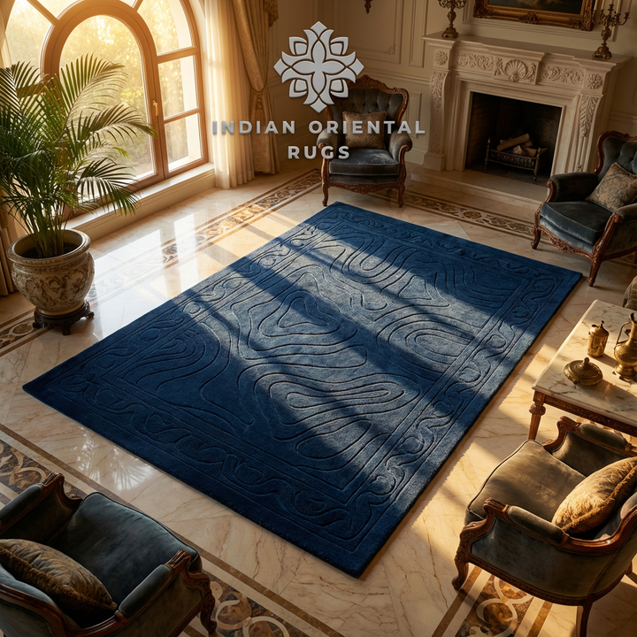 Hand-Tufted Wool Area Rug – Classic Oriental Style with Free Worldwide Shipping