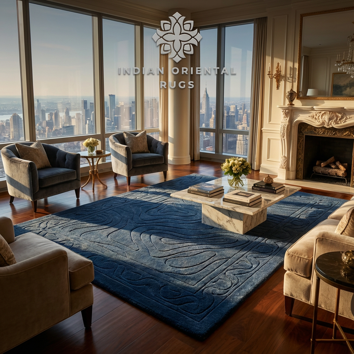 Hand-Tufted Wool Area Rug – Classic Oriental Style with Free Worldwide Shipping