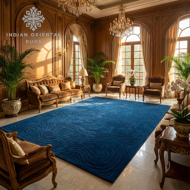 Hand‑Tufted Wool Area Rug – Classic Oriental Design with Free Worldwide Shipping