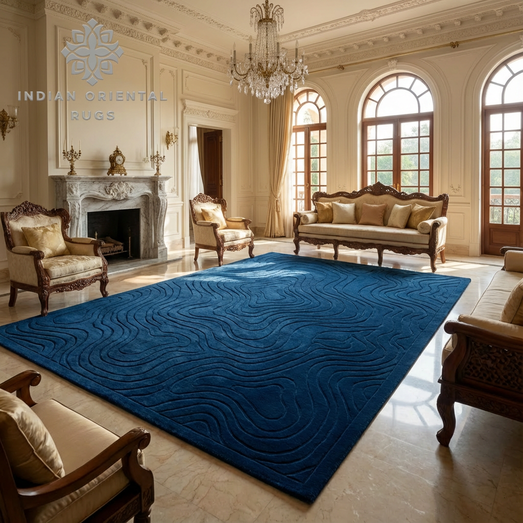 Hand‑Tufted Wool Area Rug – Classic Oriental Design with Free Worldwide Shipping