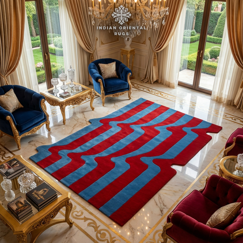 Hand‑Tufted Blended Wool Oriental Rug – Timeless Classic Pattern, Multiple Sizes