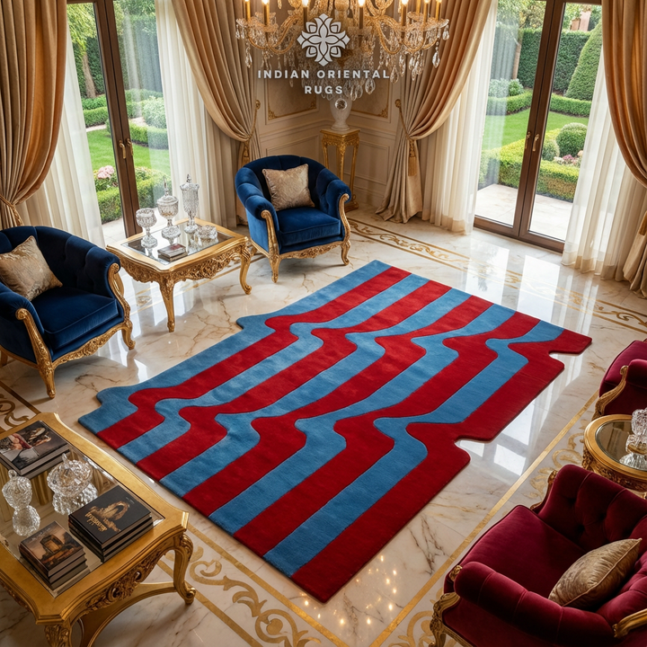 Hand‑Tufted Blended Wool Oriental Rug – Timeless Classic Pattern, Multiple Sizes