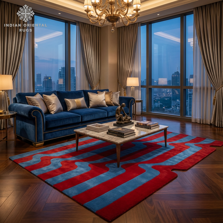 Hand‑Tufted Blended Wool Oriental Rug – Timeless Classic Pattern, Multiple Sizes