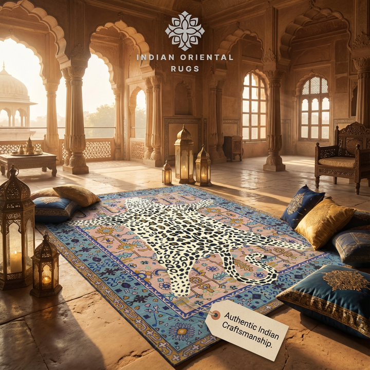 Hand Tufted Wool Area Rug — Classic Oriental Luxury Rug in Multiple Sizes