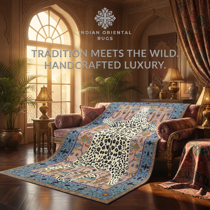 Hand Tufted Wool Area Rug — Classic Oriental Luxury Rug in Multiple Sizes