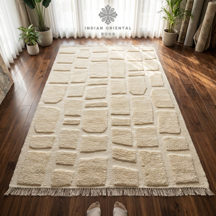 Hand Knotted Carpet – Classic Oriental Design Wool Rug – Multiple Sizes Available