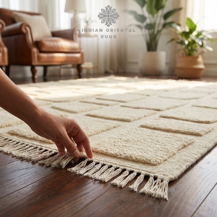 Hand Knotted Carpet – Classic Oriental Design Wool Rug – Multiple Sizes Available