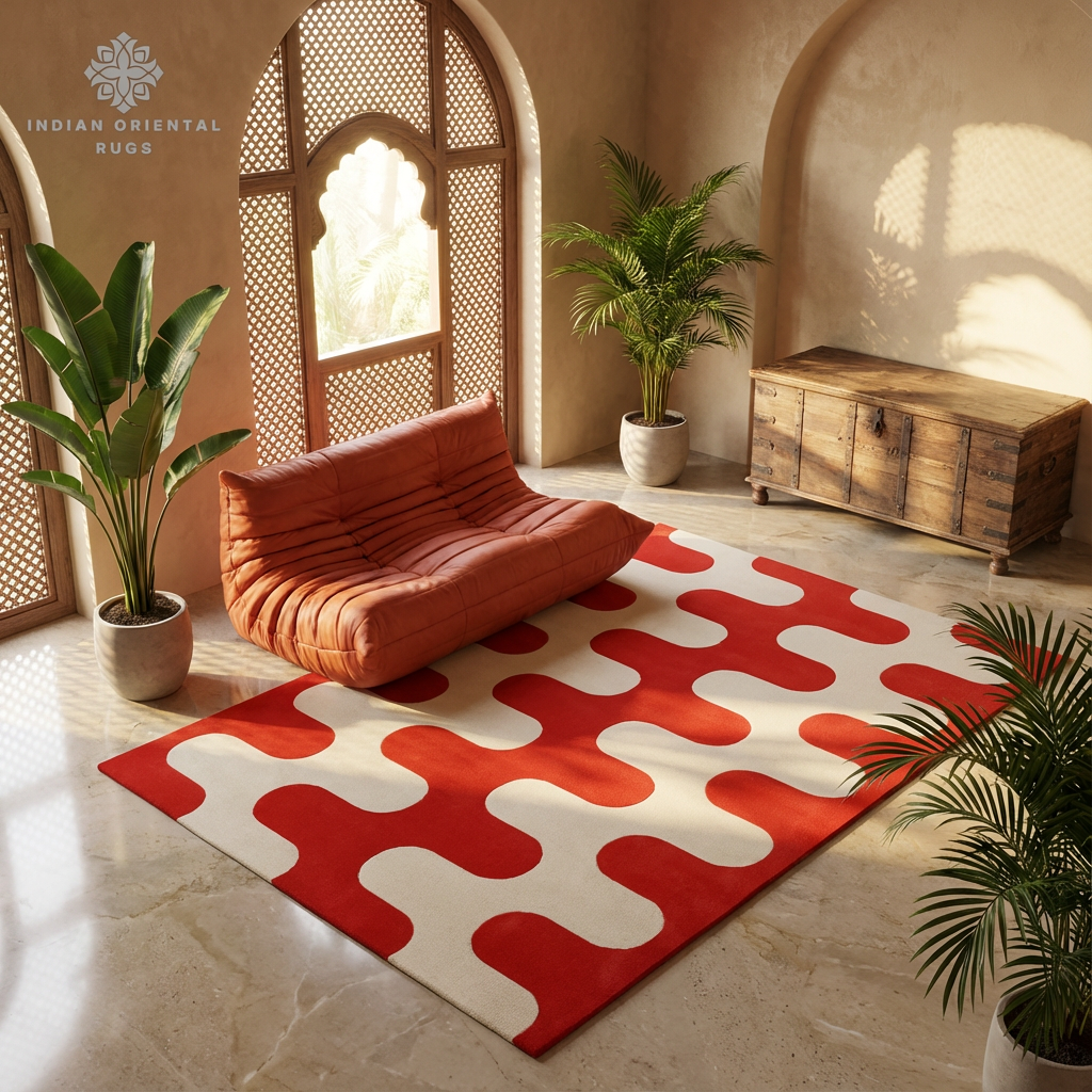 Hand‑Tufted Blended & New Zealand Wool Oriental Rug – Timeless Classic Pattern