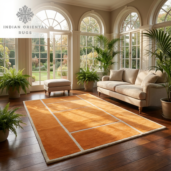 Hand Tufted Wool Area Rug — Classic Oriental Rug with Timeless Design