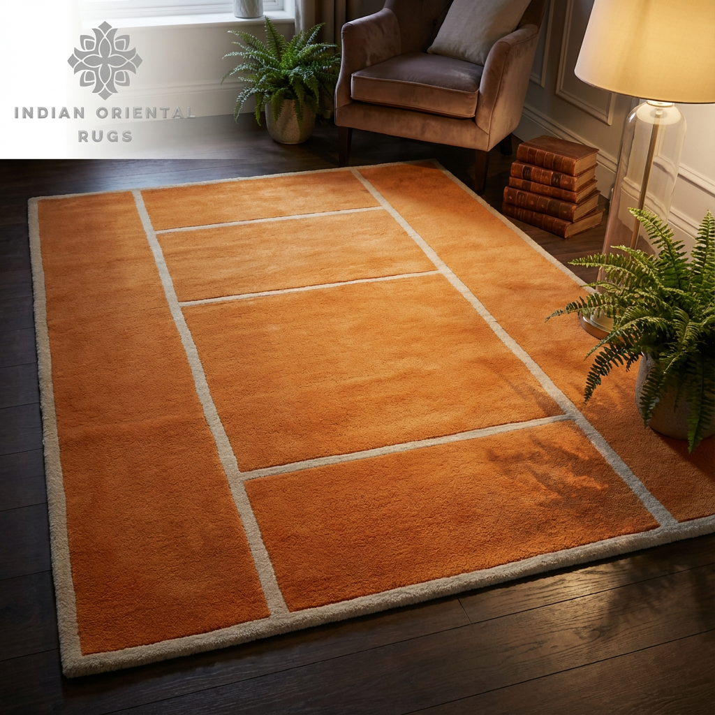 Hand Tufted Wool Area Rug — Classic Oriental Rug with Timeless Design