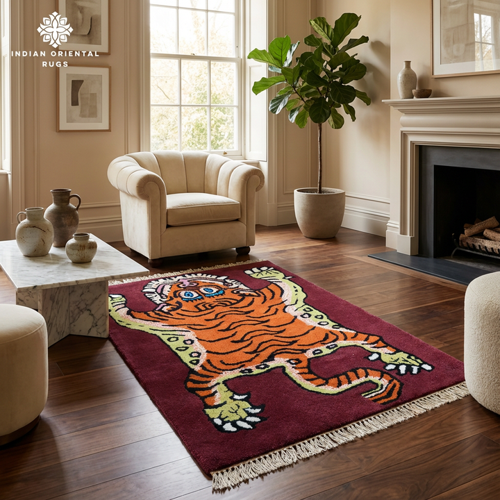Premium Hand Knotted Wool Oriental Rug – Classic Floral Design – Multiple Sizes Available
