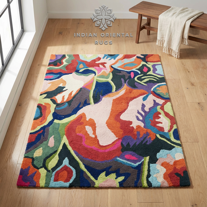 Hand Tufted Oriental Wool Rug — Classic Luxury Area Rug in Multiple Sizes