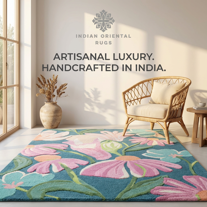 Hand Tufted Wool Area Rug — Premium Classic Oriental Rug in Multiple Sizes