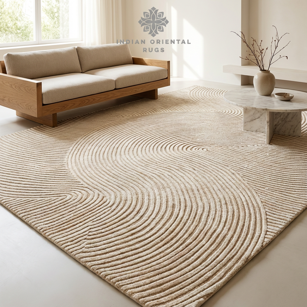 Hand-Tufted Blended Wool & New Zealand Wool Oriental Area Rug – Classic Texture & Timeless Floor Accent