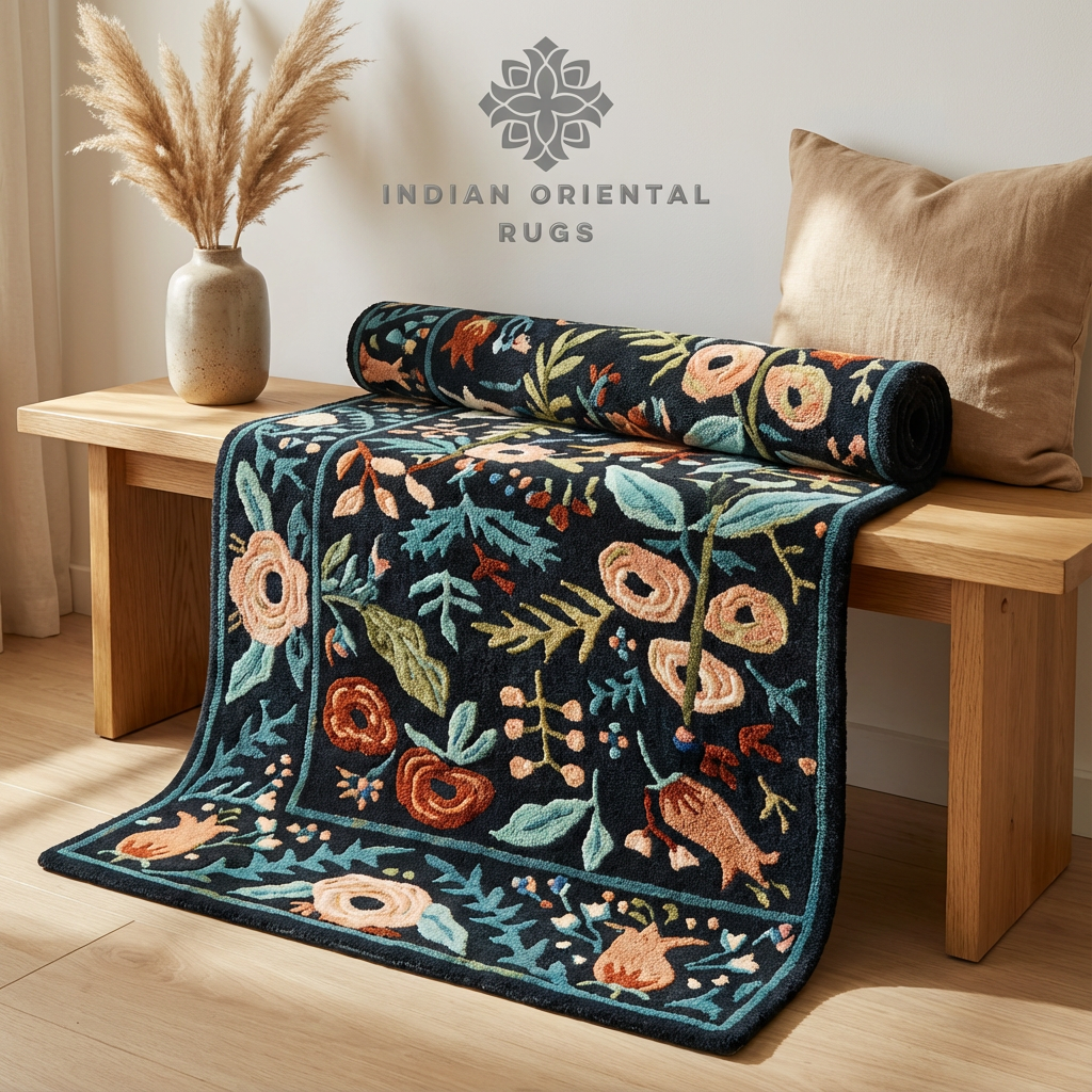 Hand Tufted New Zealand Wool Area Rug – Timeless Design for Living Room & Bedroom