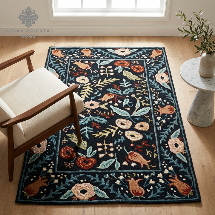 Hand Tufted New Zealand Wool Area Rug – Timeless Design for Living Room & Bedroom