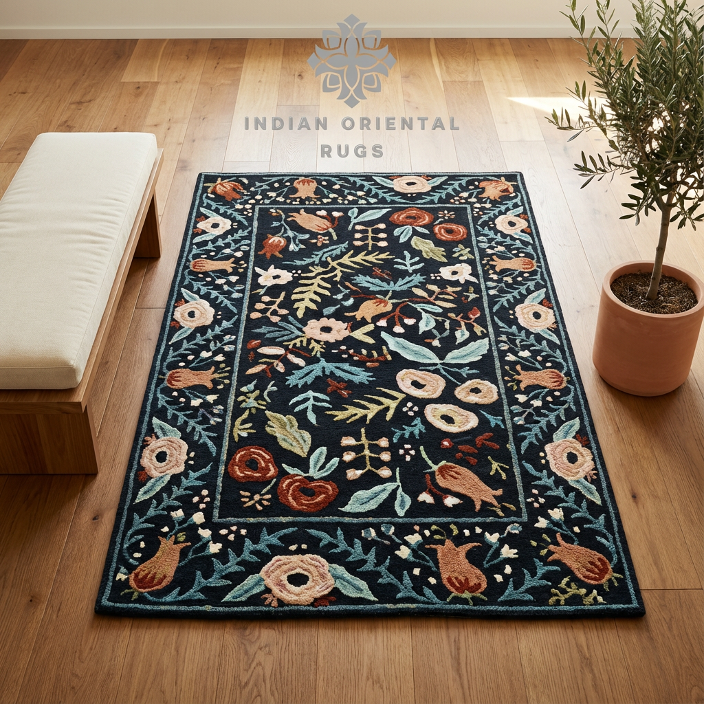 Hand Tufted New Zealand Wool Area Rug – Timeless Design for Living Room & Bedroom