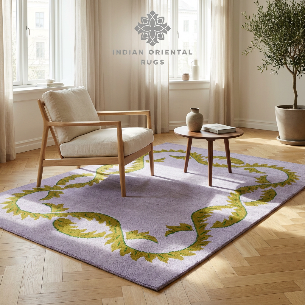 Hand Tufted Oriental Rug – Classic Blended Wool Area Rug with Timeless Design
