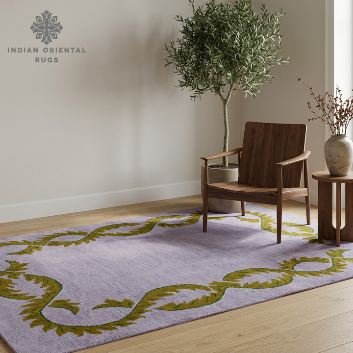 Hand Tufted Oriental Rug – Classic Blended Wool Area Rug with Timeless Design