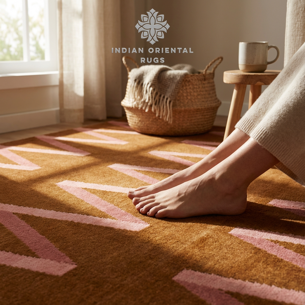 Luxury Hand Tufted Oriental Rug – Plush All‑Over Pattern with Wool Blend