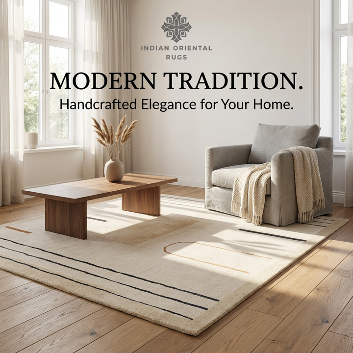 Hand-Tufted Blended Wool & New Zealand Wool Oriental Area Rug – Stylish Texture & Timeless Home Décor