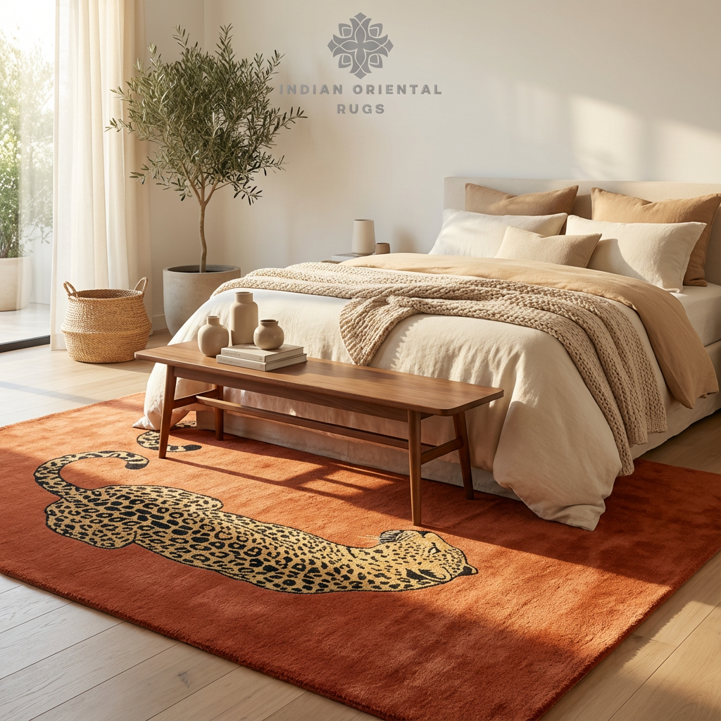 Hand-Tufted Blended Wool & New Zealand Wool Oriental Area Rug – Elegant Texture & Timeless Living Room Décor