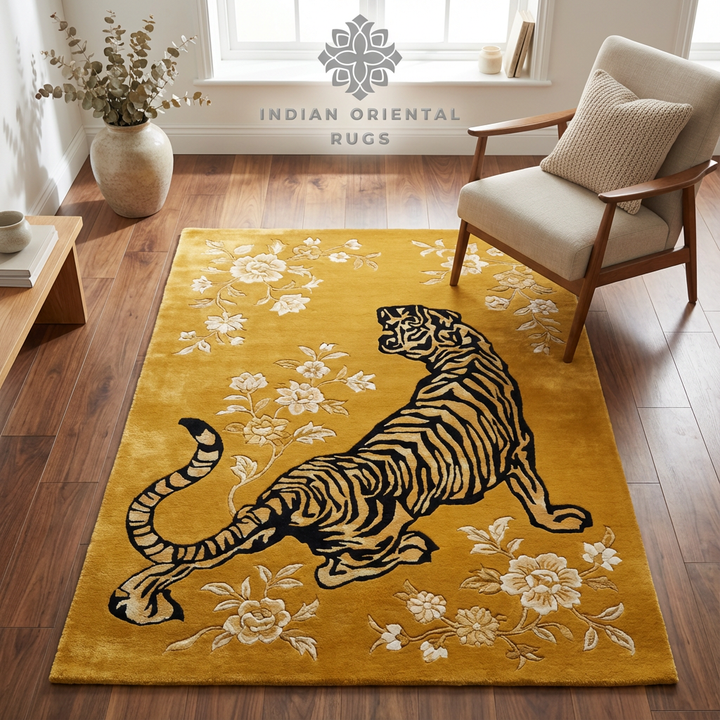 Hand‑Tufted Wool Blend Oriental Rug – Classic Traditional Motif