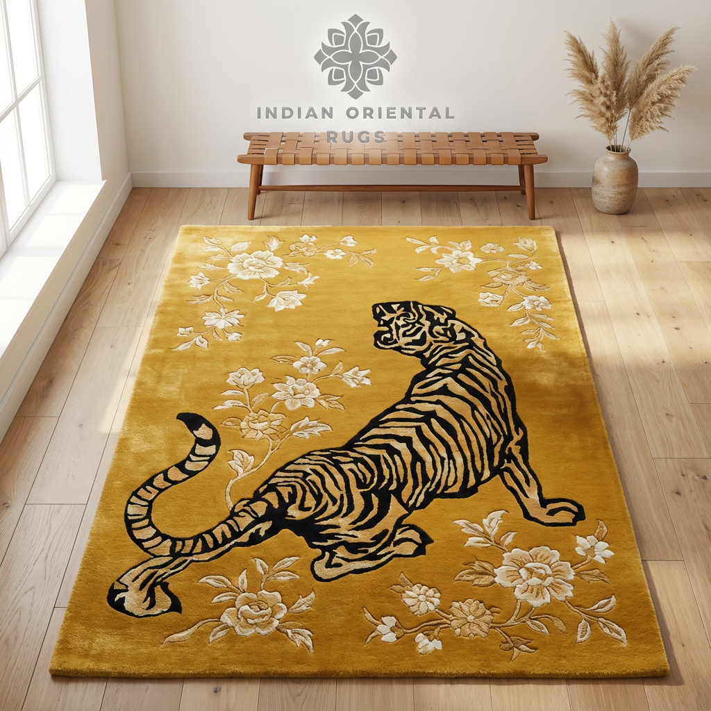 Hand‑Tufted Wool Blend Oriental Rug – Classic Traditional Motif