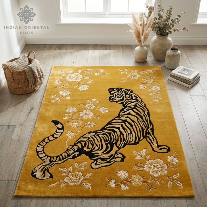 Hand‑Tufted Wool Blend Oriental Rug – Classic Traditional Motif