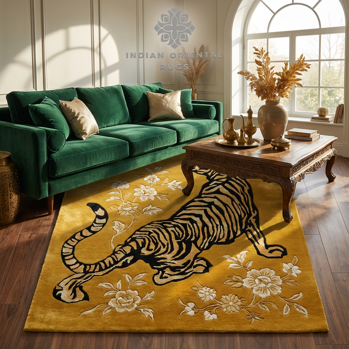 Hand‑Tufted Wool Blend Oriental Rug – Classic Traditional Motif