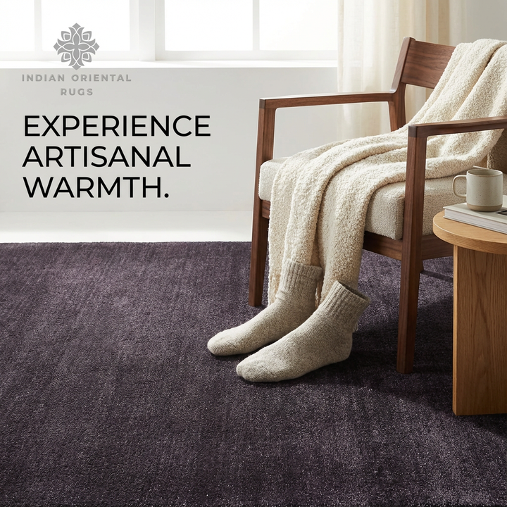 Hand‑Tufted Blended Wool Oriental Rug – Classic Textured Design