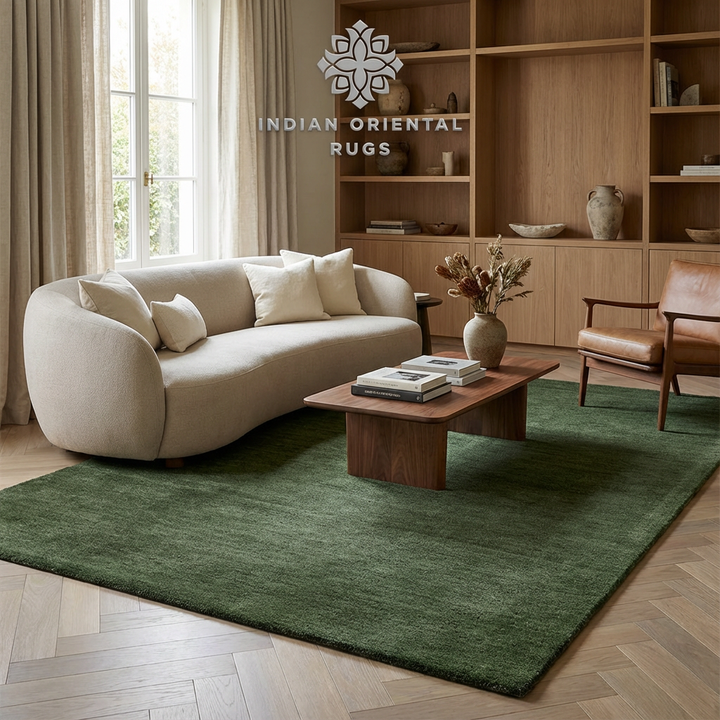 Hand‑Tufted Wool Blend Rug – Classic Oriental Style with Plush Texture