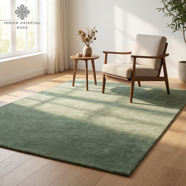 Hand‑Tufted Blended Wool Area Rug – Classic Oriental Style