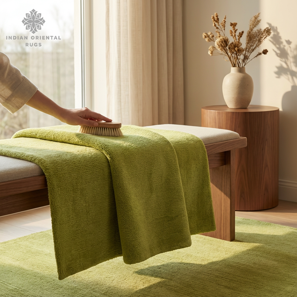 Hand‑Tufted Blended Wool Area Rug – Classic Oriental Style